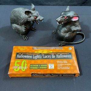 Halloween Decor-Lights & Rats